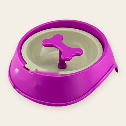 Gamelle anti-glouton pour chien avec os rotatif central