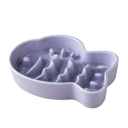 Bol en céramique pour chien, distributeur lent, en porcelaine, pour nourriture et eau, anti-étouffement, antidérapant, fournitures pour animaux de compagnie