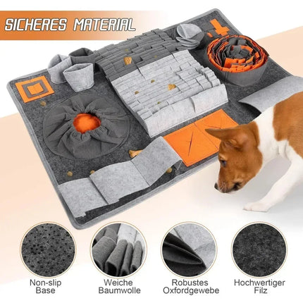 Tapis olfactif pour chien, tapis d'entraînement à l'odeur, tapis de reniflement, bol d'alimentation lente, distributeur de nourriture, jouets lavables pour chien