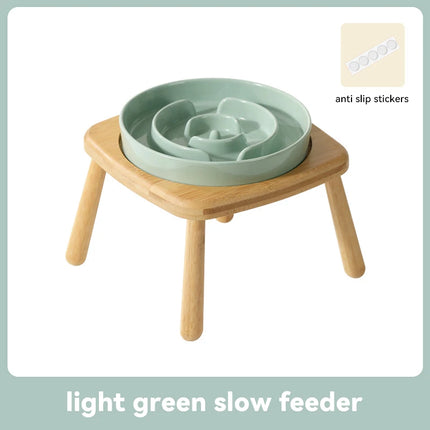 Assiette anti-étouffement pour chiens, bol en céramique, mangeoire lente pour animaux de compagnie, suréWer, moyen, grand, double, table à manger