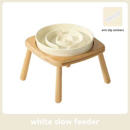 Assiette anti-étouffement pour chiens, bol en céramique, mangeoire lente pour animaux de compagnie, suréWer, moyen, grand, double, table à manger