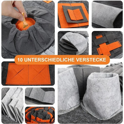 Tapis olfactif pour chien, tapis d'entraînement à l'odeur, tapis de reniflement, bol d'alimentation lente, distributeur de nourriture, jouets lavables pour chien