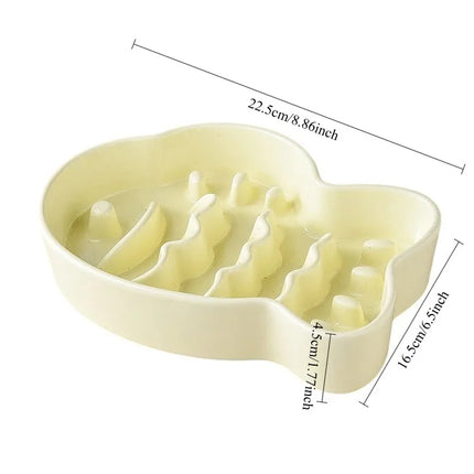 Bol en céramique pour chien, distributeur lent, en porcelaine, pour nourriture et eau, anti-étouffement, antidérapant, fournitures pour animaux de compagnie