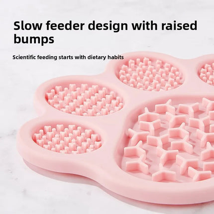 Tapis de léchage en silicone à alimentation lente avec ventouse antidérapante, gamelle pour chiens et chats, jouet interactif pour la santé digestive