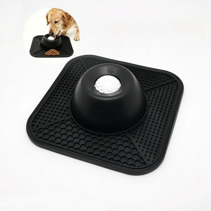 Bol à lécher interactif en silicone pour animaux de compagnie, antidérapant, distributeur de nourriture lente pour chien, favorise la santé dentaire, bol auto-avisoissant pour aliments liquides