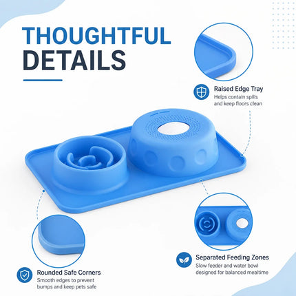 Gamelle anti-étranglement pour animaux de compagnie, tapis à lécher, gamelle pour chien et chat, gamelle en silicone antidérapante, gamelle à énigme, gamelle à double usage, récipient d'entraînement
