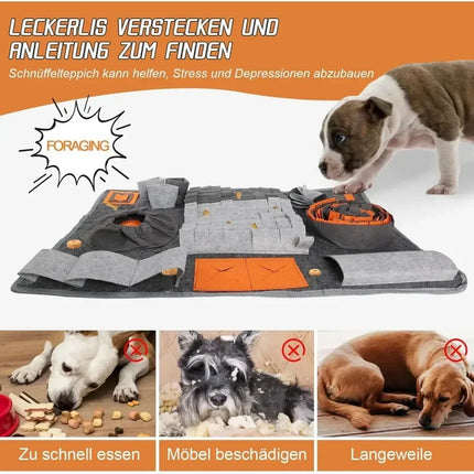 Tapis olfactif pour chien, tapis d'entraînement à l'odeur, tapis de reniflement, bol d'alimentation lente, distributeur de nourriture, jouets lavables pour chien