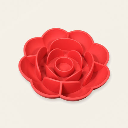 Bol ralentisseur en silicone forme de rose — coloris Rouge corail