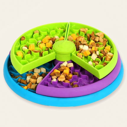 Plateau distributeur rotatif — 3 niveaux — Chien & chat
