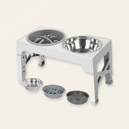 Support double gamelle réglable — Chien