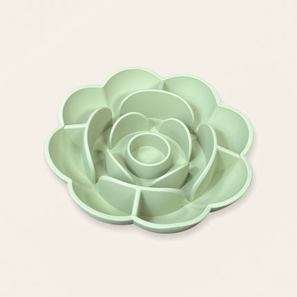 Bol ralentisseur en silicone forme de rose — coloris Vert sauge