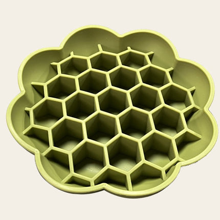 Tapis de léchage — fleur silicone — Chien & chat — accessoire repas lent pour chien et chat