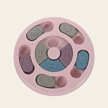 Puzzle distributeur rond, coloris rose