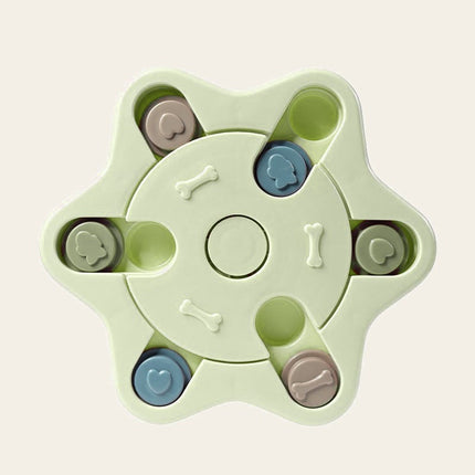Puzzle distributeur hexagonal, coloris vert